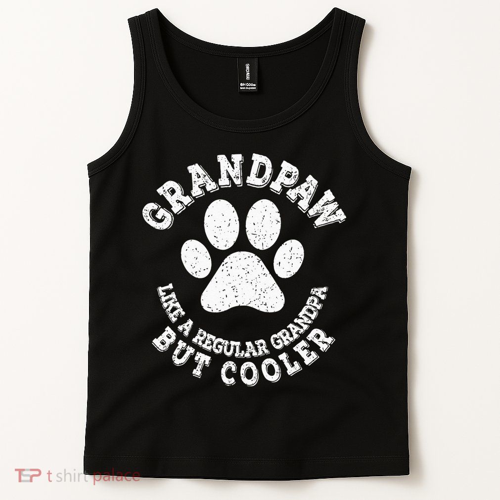 Grandpaw Dog Lover Best Grandpa Grand Paw Print Grandfather Tank Top