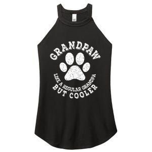 Grandpaw Dog Lover Best Grandpa Grand Paw Print Grandfather Women's Perfect Tri Rocker Tank