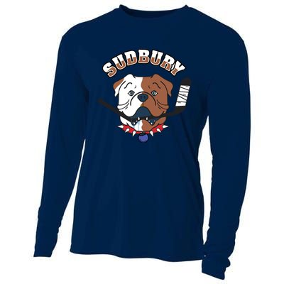 Great Design Letterkenny SHORESY Sudbury Blueberry Bulldogs #69 Captain Sweater Cooling Performance Long Sleeve Crew