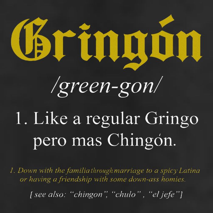 Gringon Definition Like A Regular Gringo 7 Panel Mesh Trucker Snapback Hat
