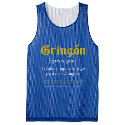 Gringon Definition Like A Regular Gringo Mesh Reversible Basketball Jersey Tank