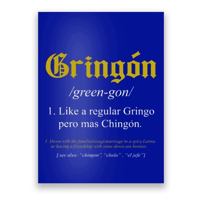 Gringon Definition Like A Regular Gringo Poster