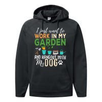 Gardening Dog Lover Gardener Garden Pet Gift Plants Performance Fleece Hoodie