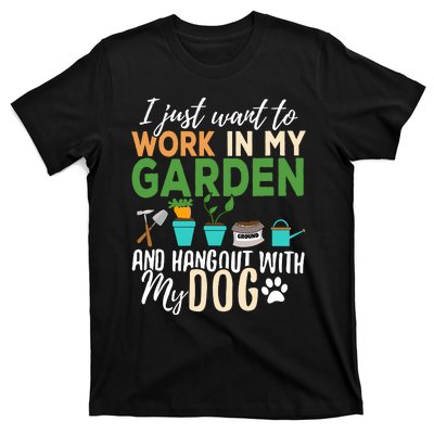 Gardening Dog Lover Gardener Garden Pet Gift Plants T-Shirt