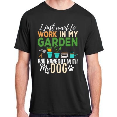 Gardening Dog Lover Gardener Garden Pet Gift Plants Adult ChromaSoft Performance T-Shirt