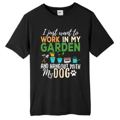 Gardening Dog Lover Gardener Garden Pet Gift Plants Tall Fusion ChromaSoft Performance T-Shirt