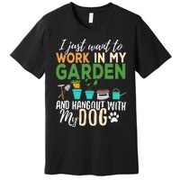 Gardening Dog Lover Gardener Garden Pet Gift Plants Premium T-Shirt