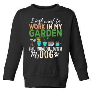 Gardening Dog Lover Gardener Garden Pet Gift Plants Toddler Sweatshirt