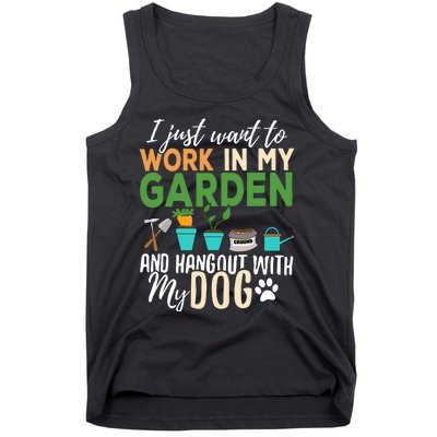 Gardening Dog Lover Gardener Garden Pet Gift Plants Tank Top