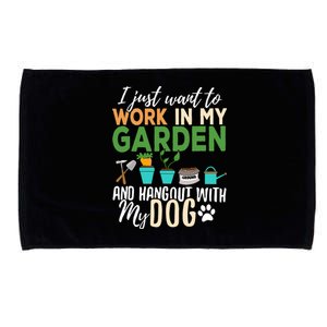 Gardening Dog Lover Gardener Garden Pet Gift Plants Microfiber Hand Towel