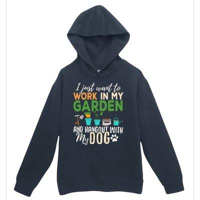 Gardening Dog Lover Gardener Garden Pet Gift Plants Urban Pullover Hoodie