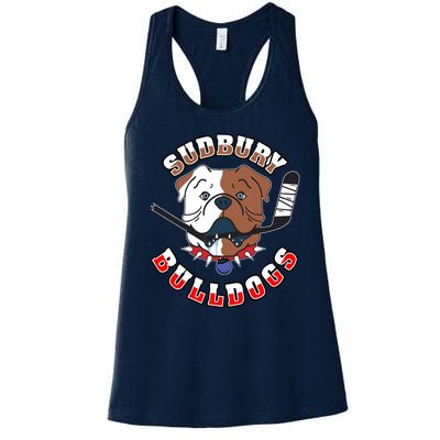 Great Design Letterkenny SHORESY 69 Sudbury Blueberry Bulldogs Women's Racerback Tank