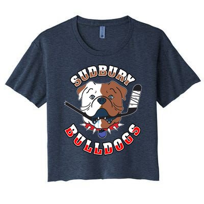 Great Design Letterkenny SHORESY 69 Sudbury Blueberry Bulldogs Women's Crop Top Tee