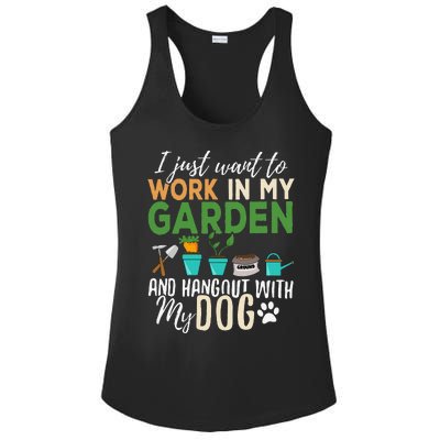 Gardening Dog Lover Gardener Garden Pet Gift Plants Ladies PosiCharge Competitor Racerback Tank