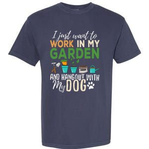 Gardening Dog Lover Gardener Garden Pet Gift Plants Garment-Dyed Heavyweight T-Shirt