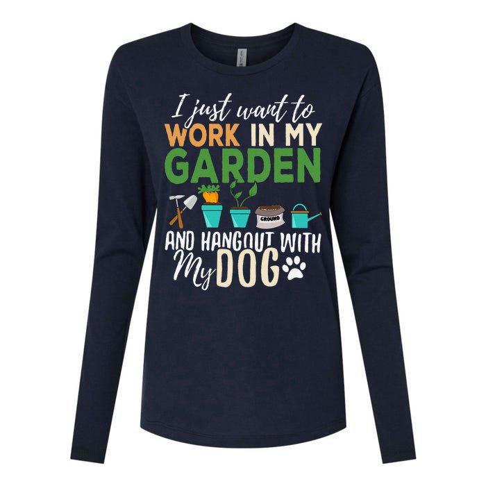 Gardening Dog Lover Gardener Garden Pet Gift Plants Womens Cotton Relaxed Long Sleeve T-Shirt