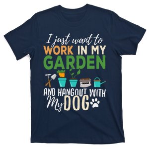 Gardening Dog Lover Gardener Garden Pet Gift Plants T-Shirt