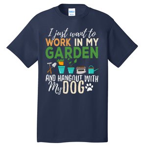 Gardening Dog Lover Gardener Garden Pet Gift Plants Tall T-Shirt