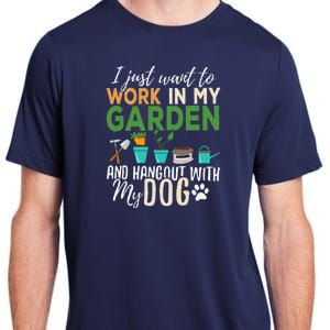 Gardening Dog Lover Gardener Garden Pet Gift Plants Adult ChromaSoft Performance T-Shirt