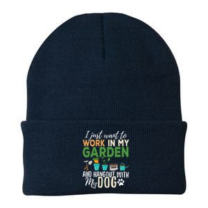 Gardening Dog Lover Gardener Garden Pet Gift Plants Knit Cap Winter Beanie