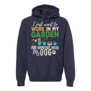 Gardening Dog Lover Gardener Garden Pet Gift Plants Premium Hoodie