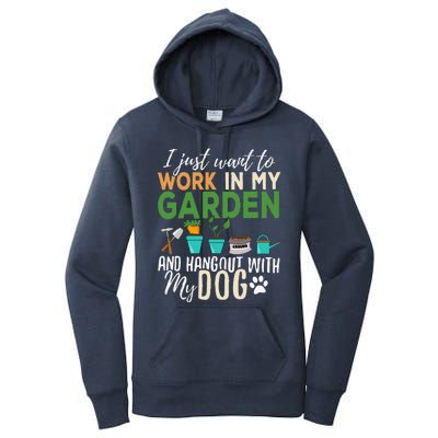 Gardening Dog Lover Gardener Garden Pet Gift Plants Women's Pullover Hoodie