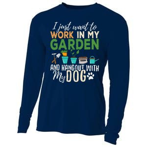 Gardening Dog Lover Gardener Garden Pet Gift Plants Cooling Performance Long Sleeve Crew