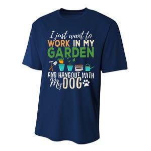 Gardening Dog Lover Gardener Garden Pet Gift Plants Performance Sprint T-Shirt