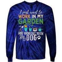 Gardening Dog Lover Gardener Garden Pet Gift Plants Tie-Dye Long Sleeve Shirt