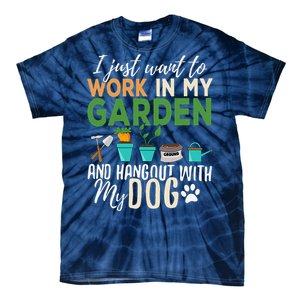 Gardening Dog Lover Gardener Garden Pet Gift Plants Tie-Dye T-Shirt