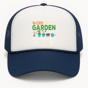 Gardening Dog Lover Gardener Garden Pet Gift Plants Trucker Hat