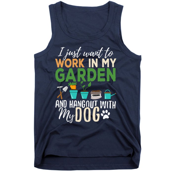 Gardening Dog Lover Gardener Garden Pet Gift Plants Tank Top