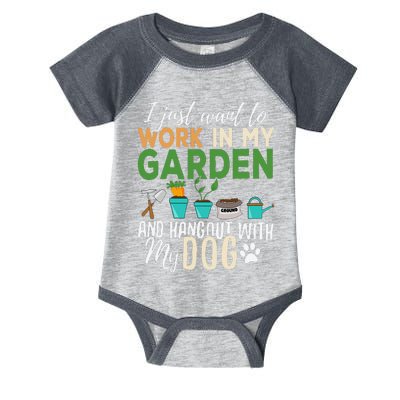 Gardening Dog Lover Gardener Garden Pet Gift Plants Infant Baby Jersey Bodysuit