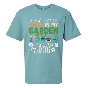 Gardening Dog Lover Gardener Garden Pet Gift Plants Sueded Cloud Jersey T-Shirt