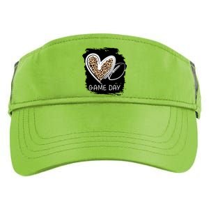 Game Day Leopard Football Fan Cute Heart Adult Drive Performance Visor