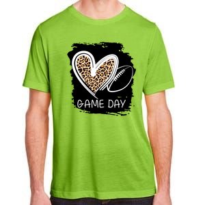 Game Day Leopard Football Fan Cute Heart Adult ChromaSoft Performance T-Shirt