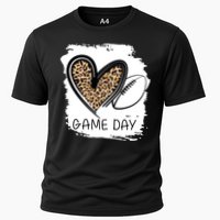 Game Day Leopard Football Fan Cute Heart Performance Shirt