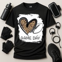 Game Day Leopard Football Fan Cute Heart Performance Shirt