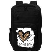 Game Day Leopard Football Fan Cute Heart Impact Tech Backpack
