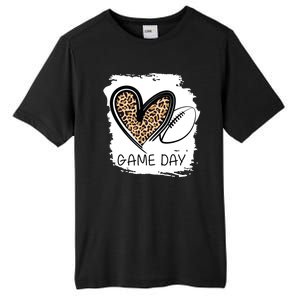 Game Day Leopard Football Fan Cute Heart Tall Fusion ChromaSoft Performance T-Shirt