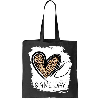 Game Day Leopard Football Fan Cute Heart Bag