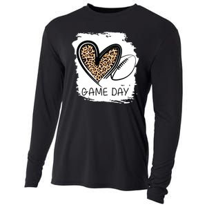 Game Day Leopard Football Fan Cute Heart Cooling Performance Long Sleeve Crew