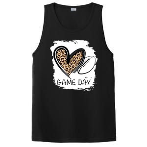 Game Day Leopard Football Fan Cute Heart PosiCharge Competitor Tank