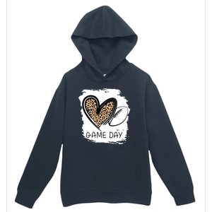 Game Day Leopard Football Fan Cute Heart Urban Pullover Hoodie