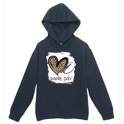 Game Day Leopard Football Fan Cute Heart Urban Pullover Hoodie