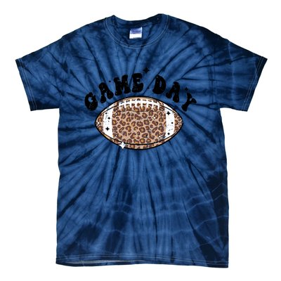 Game Day Leopard Football Tie-Dye T-Shirt