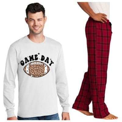 Game Day Leopard Football Long Sleeve Pajama Set