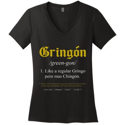 Gringon Definition Like A Regular Gringo Women's V-Neck T-Shirt