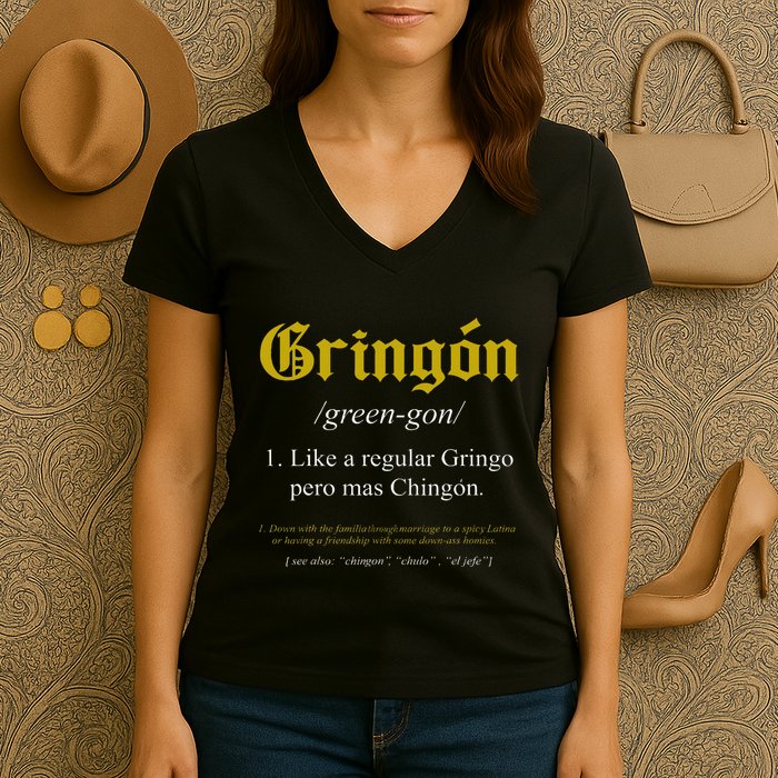 Gringon Definition Like A Regular Gringo Women's V-Neck T-Shirt