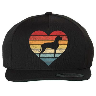 Great Dane Lover Owner Funny Gift Retro Sunset Dog Silhouette Mom Cute Gift Wool Snapback Cap